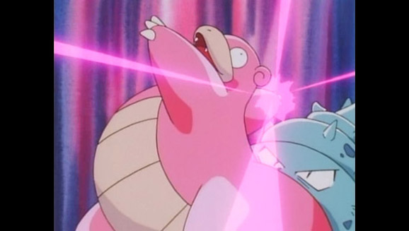 Mundo Pokémon - 080- Slowbro. Tipo: água/psíquico. Evolução: Estágio Final.  Histórico: Quando um Shellder morde a cauda de Slowpoke ele se torna um  lesado Slowbro, se o Shellder é retirado durante uma