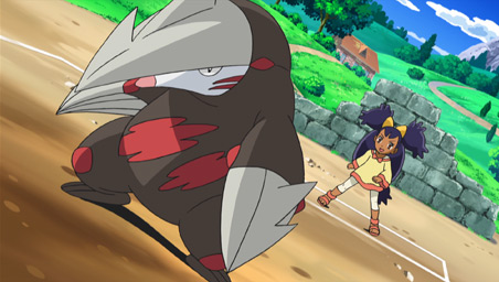 Iris and Excadrill Against the Dragon Buster!