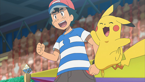 ◓ Anime Pokémon Journeys (Pokémon Jornadas) • Episódio 25: Um Festival de  Batalha Explodindo com Vida! VS Mega Lucario!!