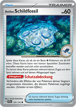 Antikes Schildfossil