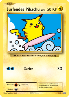 Surfendes Pikachu