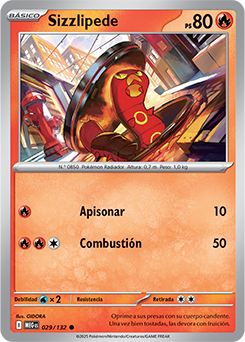 rubidus ☆ Sizzlipede | Chispas Fulgurantes | Base de datos de cartas de JCC