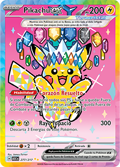 Pikachu ex | Héroes Ascendentes | Base de datos de cartas de JCC