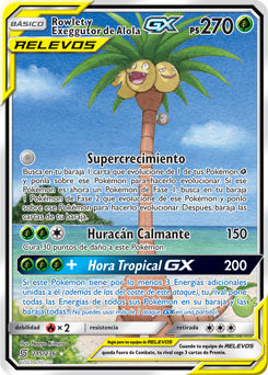 Rowlet y Exeggutor de Alola-GX