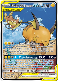 Raichu y Raichu de Alola-GX