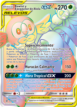 Rowlet y Exeggutor de Alola-GX