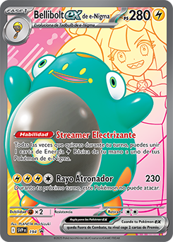 Bellibolt ex de e-Nigma | Escarlata y Púrpura-Cartas promo | Base