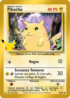 Pikachu · Pokémon 30th Celebration · Collection Classique 14/30, version française