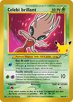 Celebi brillant · Pokémon 30th Celebration · Collection Classique 24/30, version française