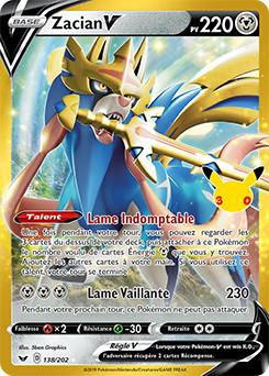 Zacian-V · Pokémon 30th Celebration · Collection Classique 28/30, version française