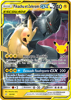 Pikachu et Zekrom GX · Pokémon 30th Celebration · Collection Classique 8/30, version française