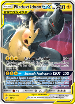 Pikachu et Zekrom-GX