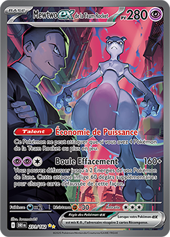 Carte officielle Mewtwo-ex de la Team Rocket