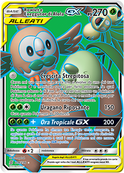 Rowlet e Exeggutor di Alola-GX