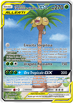 Rowlet e Exeggutor di Alola-GX