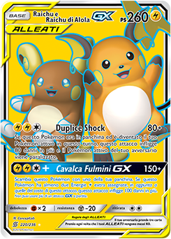 Raichu e Raichu di Alola-GX