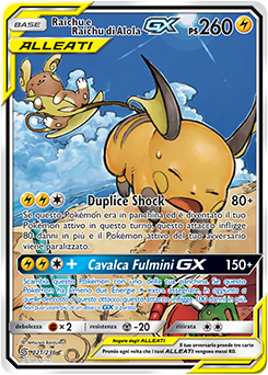 Raichu e Raichu di Alola-GX