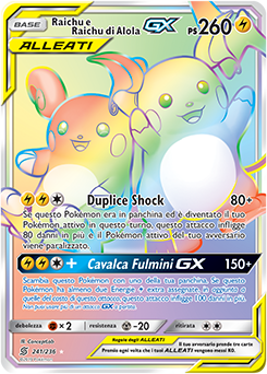 Raichu e Raichu di Alola-GX