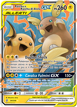 Raichu e Raichu di Alola-GX