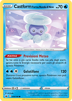 Castform Forma Nuvola di Neve