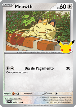Meowth — 30C · 113/128 · PT · NM