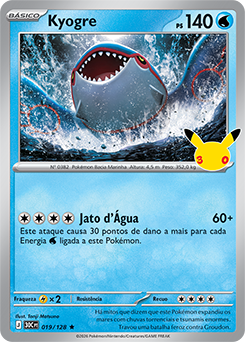 Kyogre — 30C · 019/128 · PT · NM