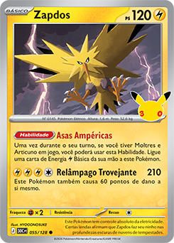 Zapdos — 30C · 055/128 · PT · NM