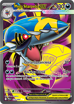 Mega Sharpedo ex | Fogo Fantasmagórico | Banco de Dados de Cards