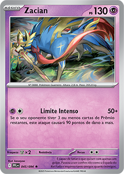カスターニャ　CASTAGNA シマウマ Zacian | Fogo Fantasmagórico | Banco de Dados de Cards do Estampas