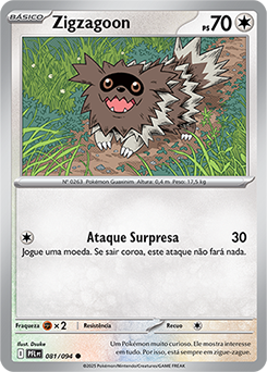 Zigzagoon | Fogo Fantasmagórico | Banco de Dados de Cards do