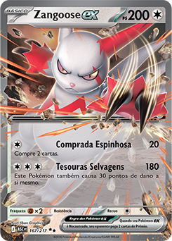 ポケモン Zangoose ex | Heróis Excelsos | Banco de Dados de Cards do