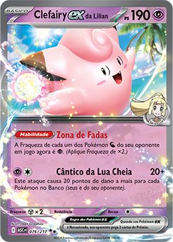Clefairy EX 190HP 海外版 Clefairy ex da Lílian | Heróis Excelsos | Banco de Dados de Cards