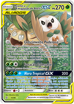 Rowlet e Exeggutor de Alola-GX