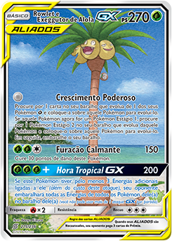 Rowlet e Exeggutor de Alola-GX