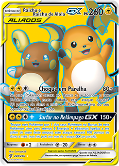 Raichu e Raichu de Alola-GX