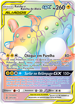 Raichu e Raichu de Alola-GX