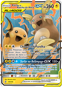 Raichu e Raichu de Alola-GX