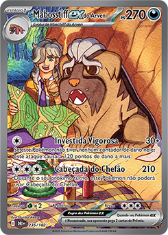 あいうえお ポケカ Mabosstiff ex do Arven | Rivais Predestinados | Banco de Dados de