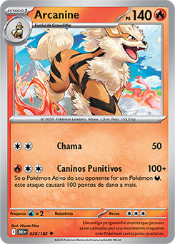 Arcanine | Rivais Predestinados | Banco de Dados de Cards do