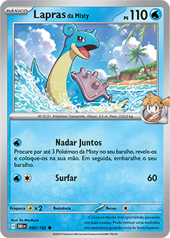 Lapras da Misty | Rivais Predestinados | Banco de Dados de Cards
