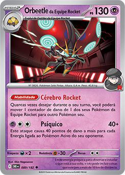 Orbeetle da Equipe Rocket | Rivais Predestinados | Banco de Dados