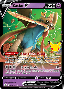 Zacian V Pokémon card