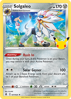 Solgaleo Pokémon card