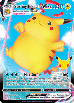 Surfing Pikachu VMAX Pokémon card