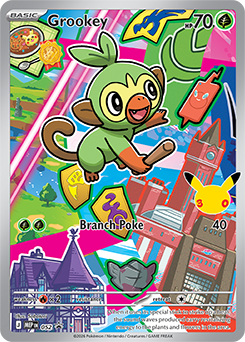 shiny grookey pokemon card 01/24 - Special Common Card Type First Partner Series 2 pack