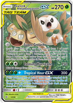 Rowlet & Alolan Exeggutor-GX