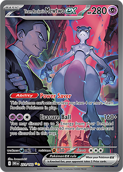 Team Rocket‘s Mewtwo EX card 新品 Team Rocket's Mewtwo ex (213/182) [Scarlet & Violet: Destined Rivals]