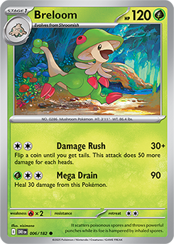 Breloom Pokémon card