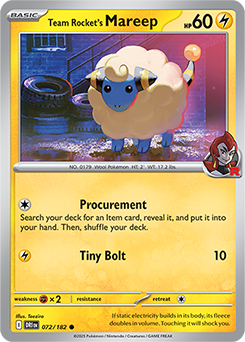 ポケモンカードゲーム sheep Team Rocket's Mareep | Destined Rivals | TCG Card Database