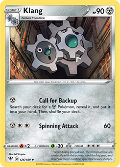 Pokemon Brilliant Star: Lotto Di 3 Carte Klinklang 104/172, Klang 103/172 E Klink 102/172 - Versione Base O Reverse Foil